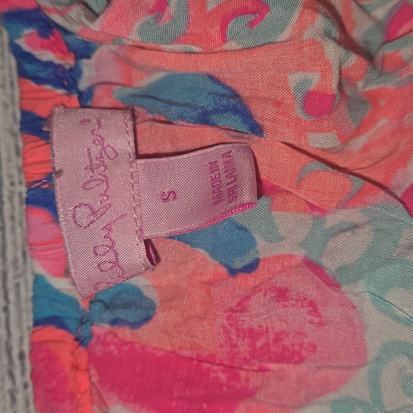 Lilly Pulitzer Sain Top Coral Reef I'm So Jelly Size S - Picture 7 of 9